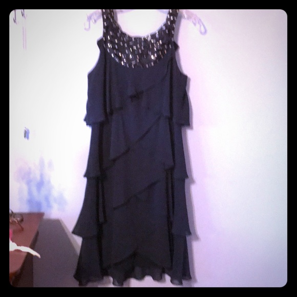 Navy Blue Cocktail Dress - Picture 1 of 4